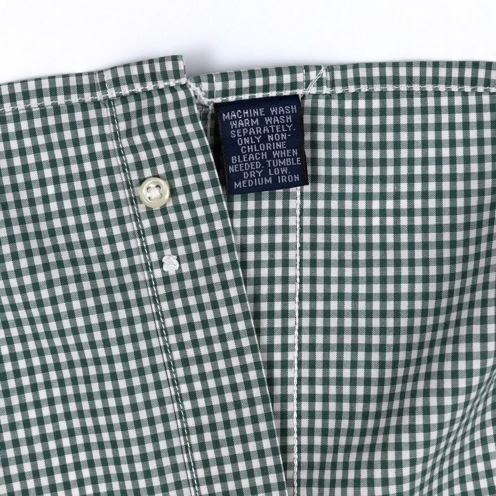 Vtg Polo Ralph Lauren Shirt Mens XL‎ Green Plaid Gingham Check Button Down EUC